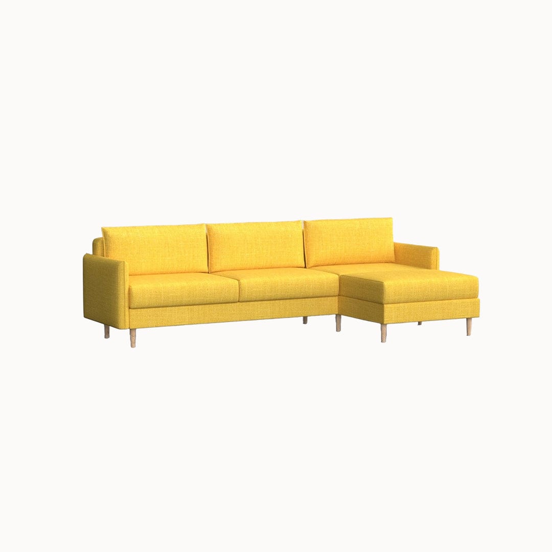 Seje L-Shaped Sofa Yellow